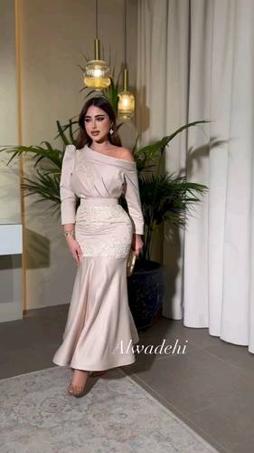 فستان بيج تفته سافانا بتطريز يدوي 