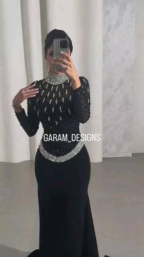 فستان اسود باربي تطريز سهره