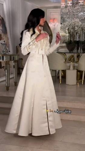 فستان تفته استرتش تطريز 