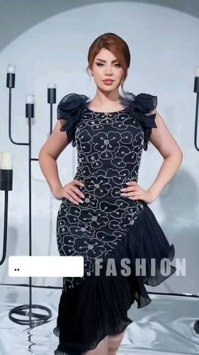 فستان ميدي انيق كسرات