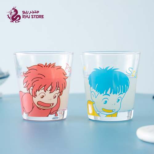 Ponyo & Sosuke Friendship Pair of Glass cups