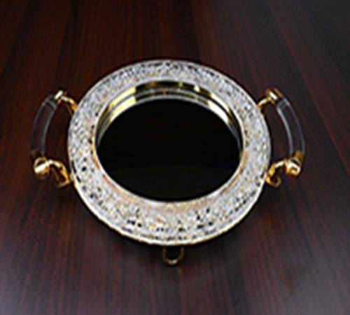 تبسي مراية اكريلك دائري 30CM ذهبي