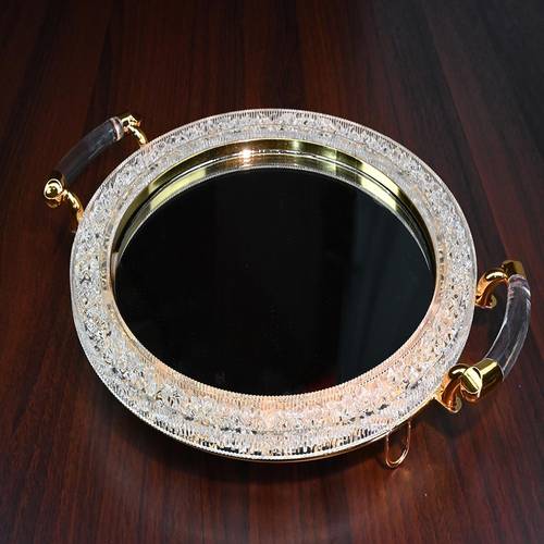 تبسي مراية اكريلك دائري 40CM ذهبي