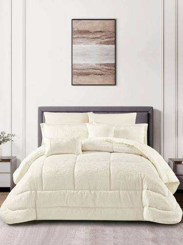 طقم لحاف مايكروفايبر جاكار يناسب سرير 140×200 سم