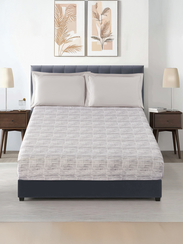 طقم شرشف مطاط مطبوع يناسب سرير 180×200 سم