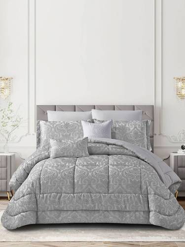 طقم لحاف مايكروفايبر جاكار يناسب سرير 140×200 سم