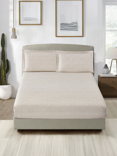 طقم شرشف مطاط مطبوع يناسب سرير 160×200 سم