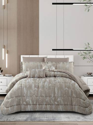 طقم لحاف مايكروفايبر جاكار يناسب سرير 140×200 سم