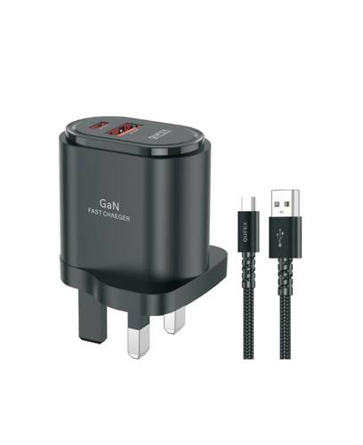شاحن جداري بقوة 43W + كيبل شحن من USB الى تايب C