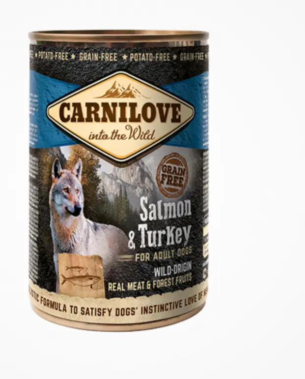 كارنيلوف طعام رطب بنكهة السالمون والتركي للكلاب البالغه 400جم
