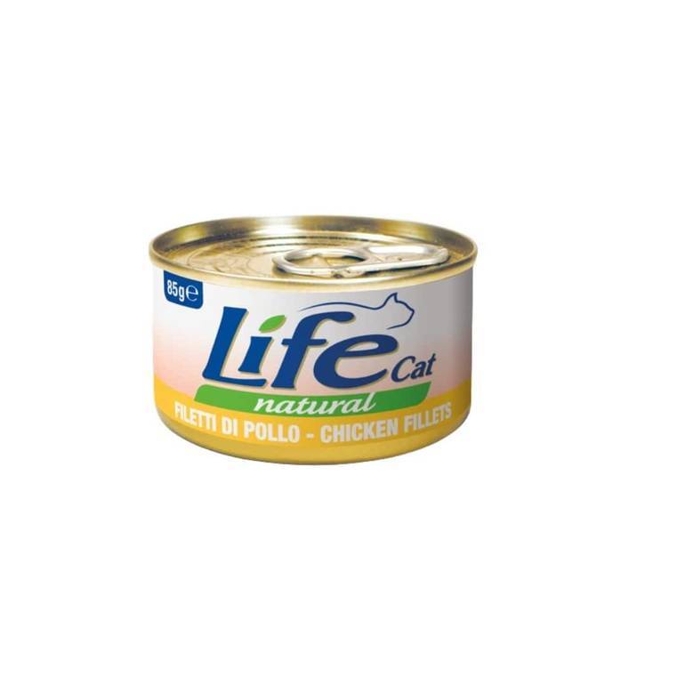 لايف كات اكل قطط رطب فيلية الدجاج 85 g