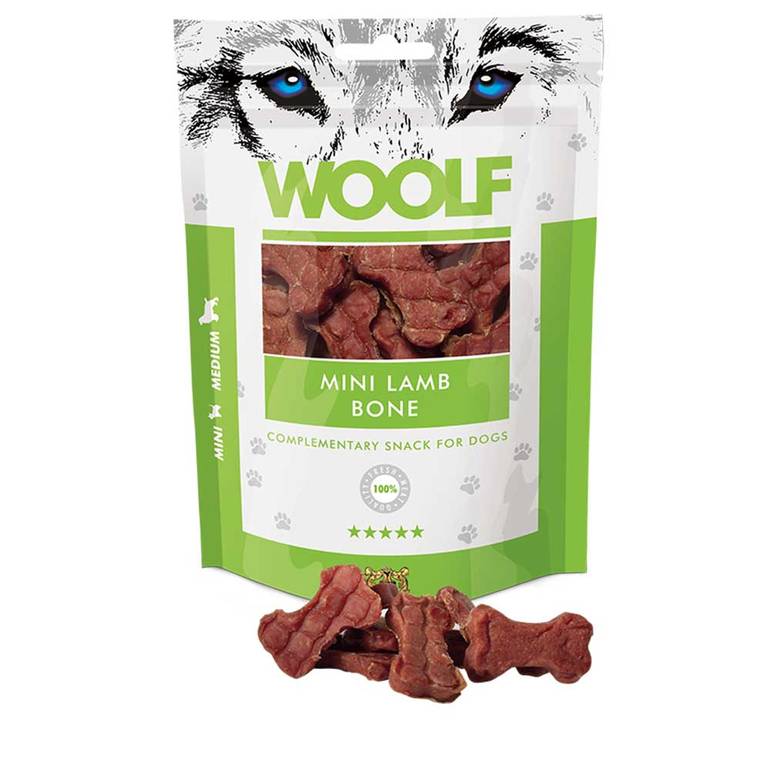 وولف مكافآت الحمل الطرية (عظمة) للكلاب 100جم Woolf Lamb Bones Treats for dogs 100gm W31