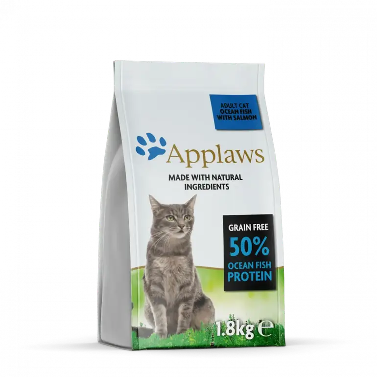 ابلاوز طعام جاف للقطط سمك المحيط مع السالمون Applaws