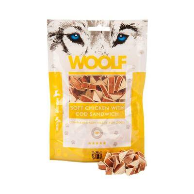 Woolf soft chicken with cod sandwich, 100 gوولف دجاج طري مع ساندويتش سمك القد ، 100 جرام