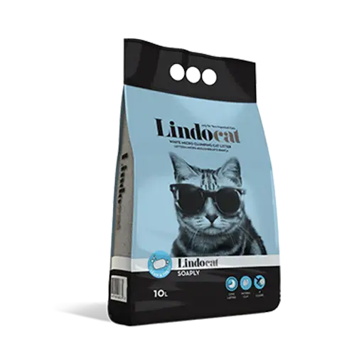 ليندو كات رمل قطط العطر المزدوج ناعم 10 لتر (صابون)