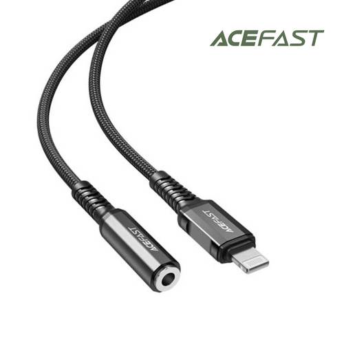 وصلة AceFast لايتنينق الى AUX بطول 18 سم - اسود