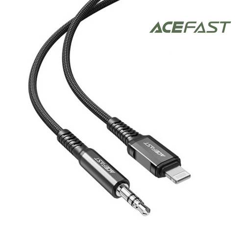 سلك AceFast لايتنينق الى AUX بطول 1.2 متر - اسود