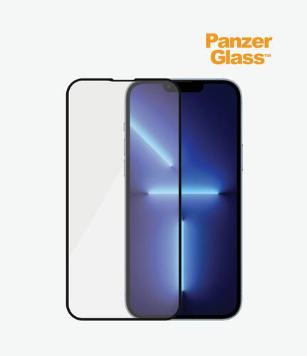 PanzerGlassبانزرجلاس  استكر حماية زجاجية بأطراف سوداء لأيفون 13