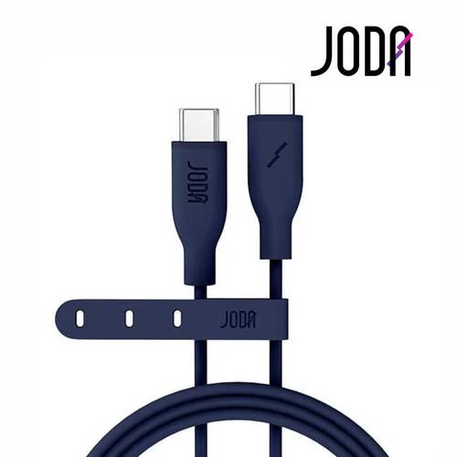 سلك JODA سيليكون تايب سي الى تايب سي بقوة 60 واط بطول 1 متر - ازرق داكن