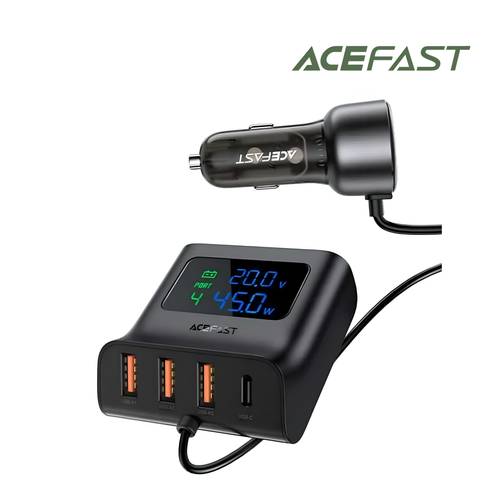 منصة شحن للسيارة AceFast B11 ثلاث منافذ يو اس بي ومنفذ تايب سي