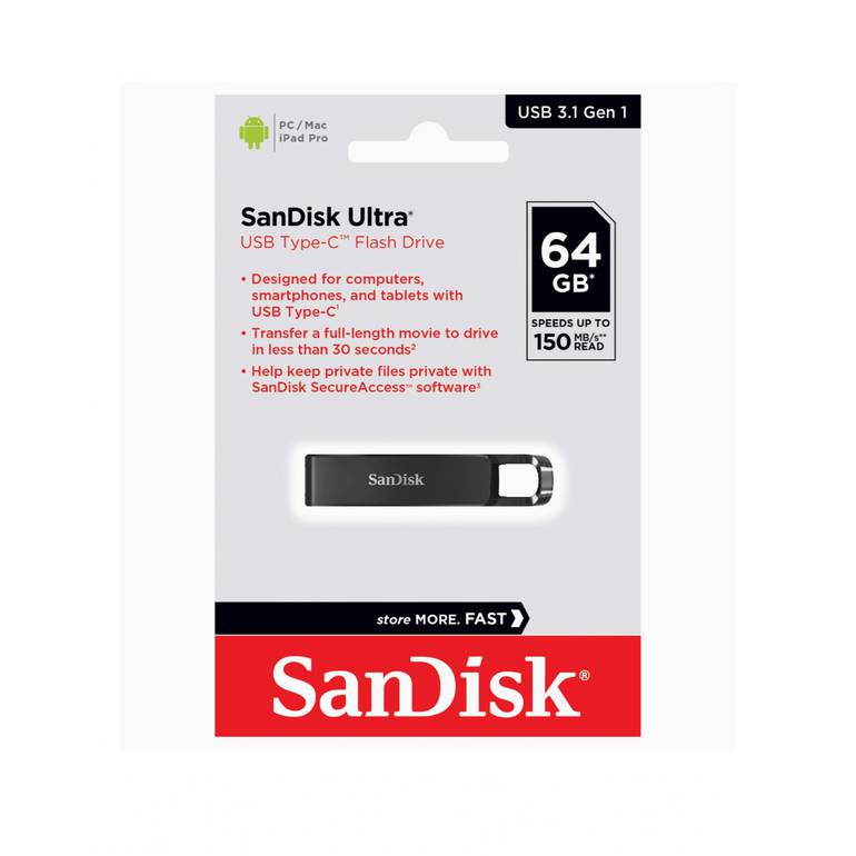 محرك الأقراص المحمول SanDisk SDCZ460-064G Ultra USB Type-C