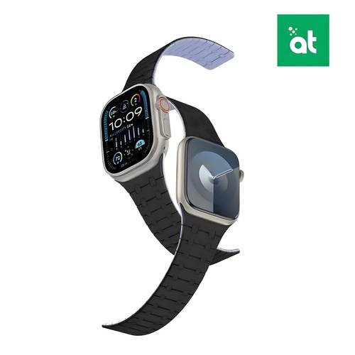 سوار رياضي AmazingThing ساعة ابل 49/45 - اسود وبنفسجي
