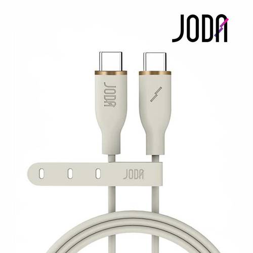 سلك JODA سيليكون 60 واط تايب سي الى تايب سي 1 متر - ذهبي