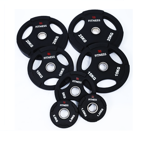 مجموعة طارات اوزان حديد مطاطية ملونة أوزان 1.25 لـ 25 كجم |RUBBER- PLATE - CPU URETHANE-BQ-IPF-PR9005B