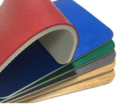 أرضيات فينيل رول للصالات الرياضية خشبي غامق|  Vinyl Gym Flooring Rolls -8mm Dark Wooden