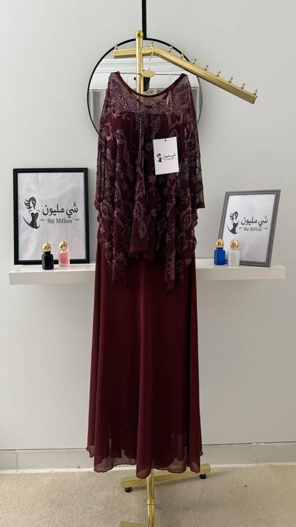 فستان سهرةجواهر العنابي