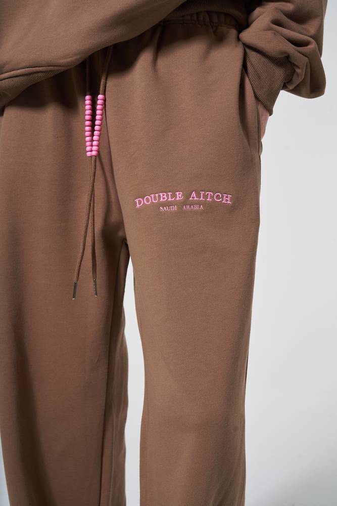 WIDE LEG PANTS - BROWN