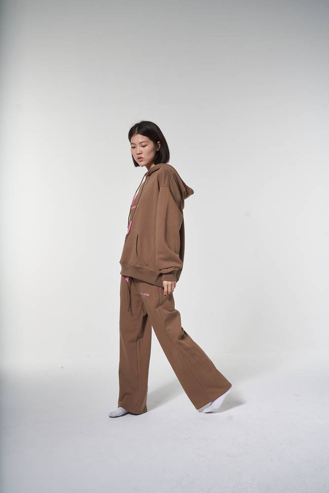 WIDE LEG PANTS - BROWN