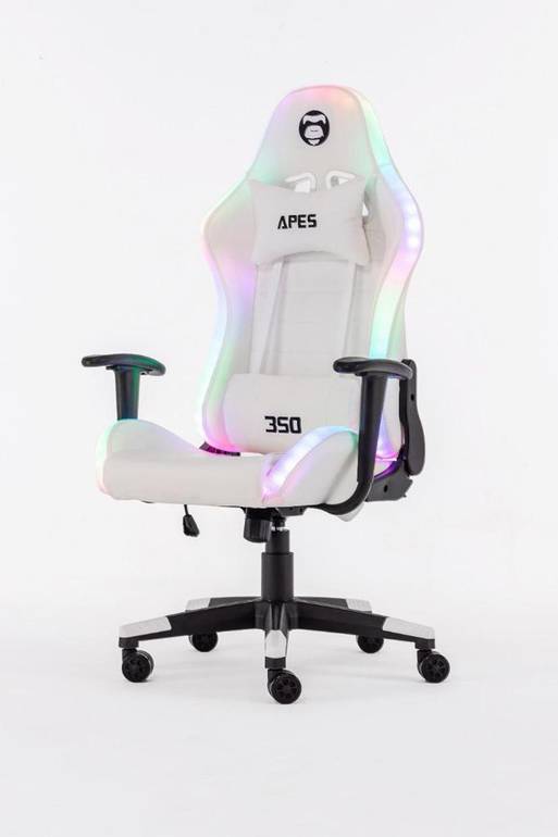 كرسي قيمنق 350Pro RGB من APES - ابيض