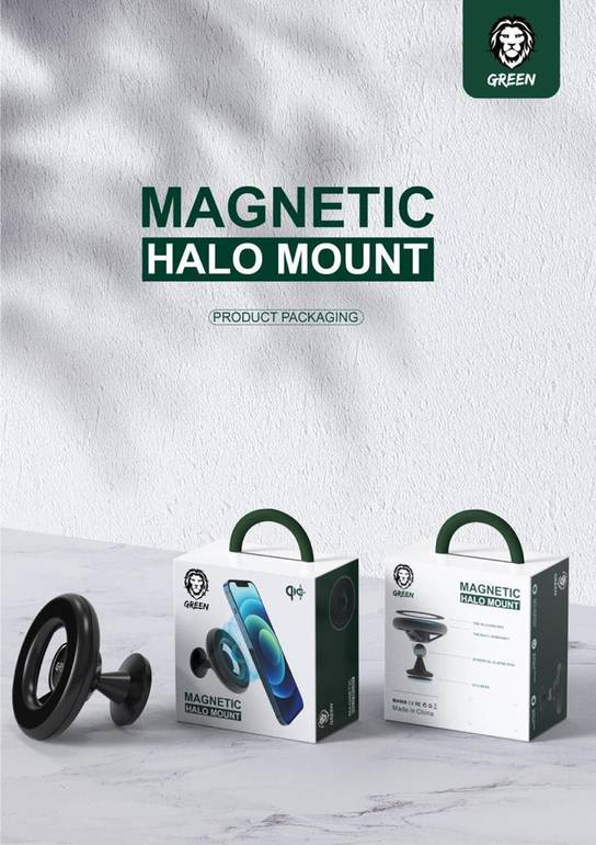 Green Magnetic Halo Mount حامل الجوال 