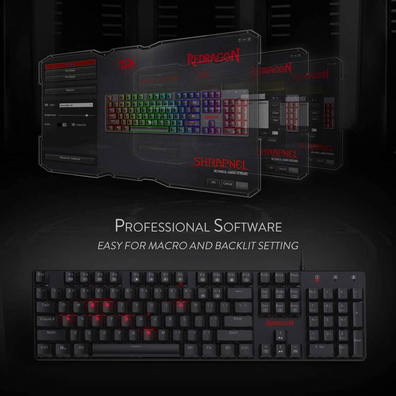 Redragon K589 Shrapnel RGB Low Profile Mechanical Gaming Keyboard 