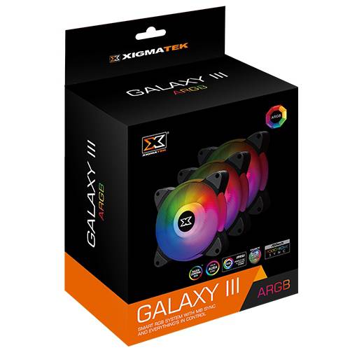 Xigmatek Galaxy III Essential 3x BX120 Fans, ARGB