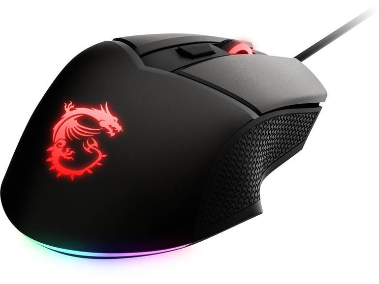 MSI Clutch GM20 ELITE S12-0400D00-C54 Black 6 Buttons 1 x Wheel USB 2.0 Wired Optical 6400 dpi Gaming Mouse