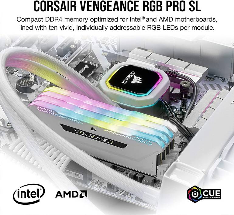 Corsair Vengeance RGB Pro SL 16GB (2x8GB) DDR4 3200 - White