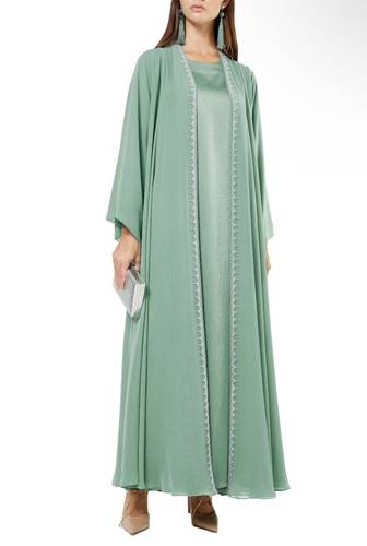 Abaya with crape dress