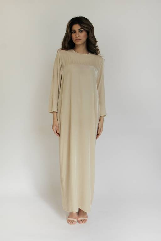 Beige Velvet on Silk