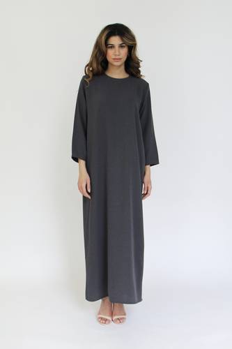 Grey Crepe Dress
