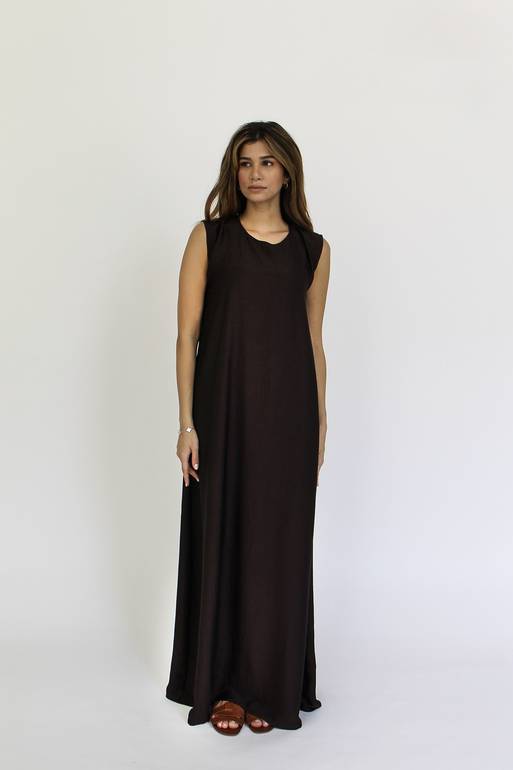Brown Basic Dress