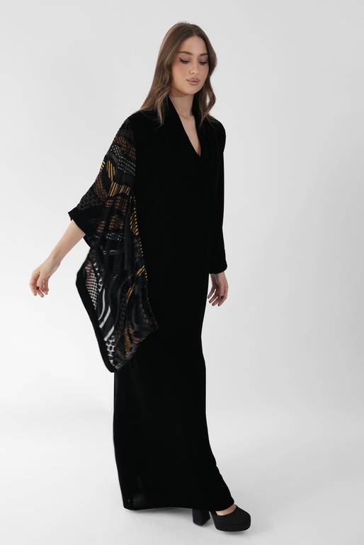 Patterned Sleeve Dress