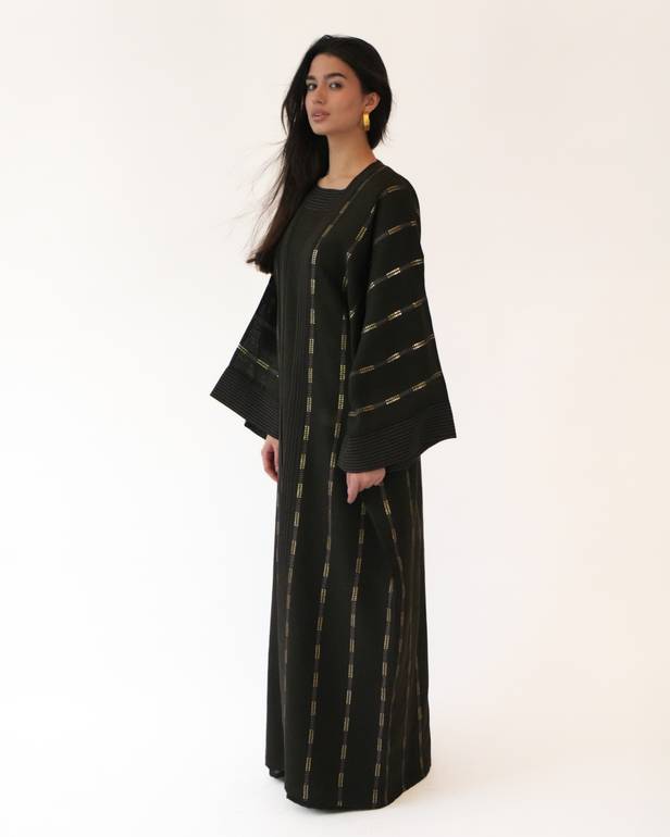 Olive Beaded Linen