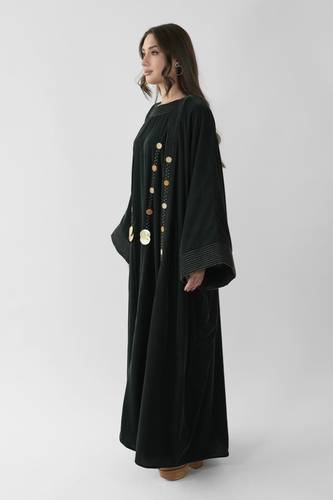 Embroidered Velvet Abaya