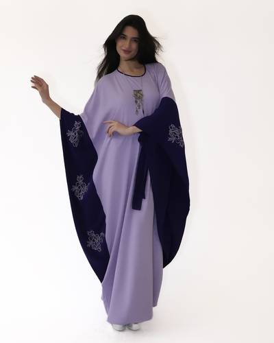 Embroidered Crepe Dress