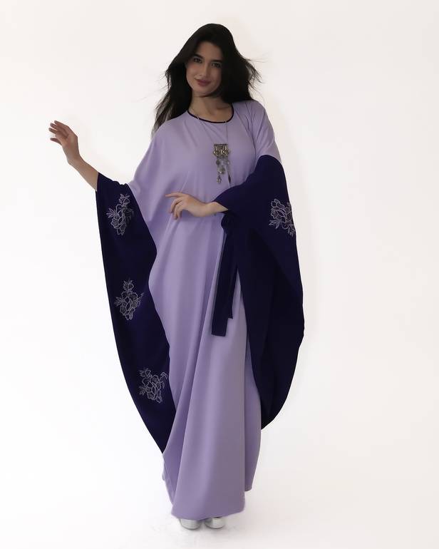 Embroidered Crepe Dress