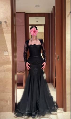 فستان سهرة اسود فاخر