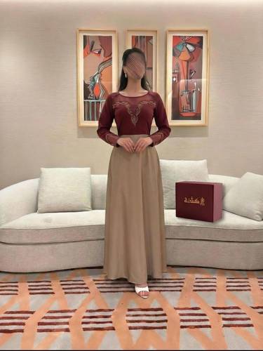 قطعه انيقه خمريه مطرزه بذهبي