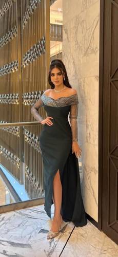 فستان زمردي  غامق سهره